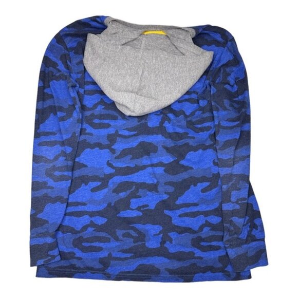 Childrens Place Blue Camo Hooded Long Sleeve Shirt Size L - Picture 2 of 6